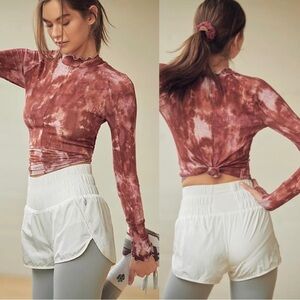 Free People FP Movement High Rise Athletic Way Home Shorts Optic White Small